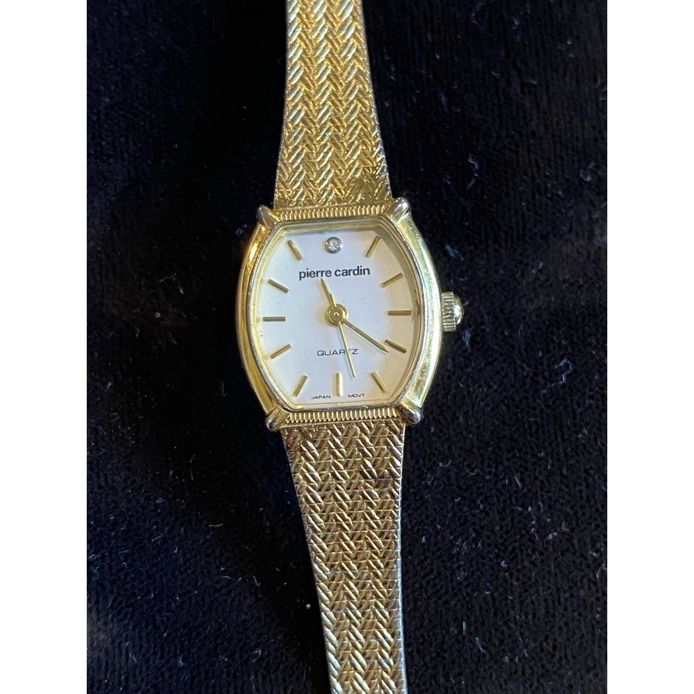 Pierre‎ Cardin Quartz Women's Watch Gold Tone 6.5" Bracelet AS IS Needs Battery